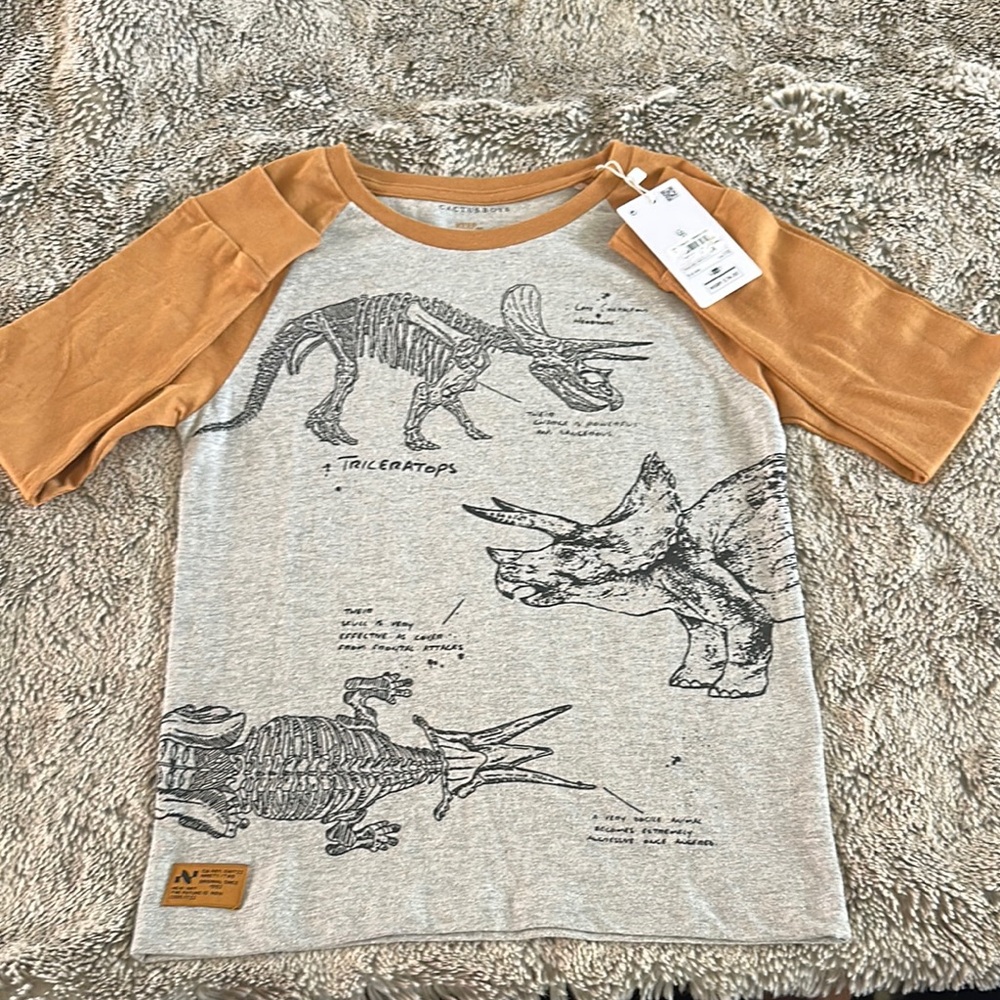 Cactus Orange and Gray Short Sleeve Tees with Vintage Graphic